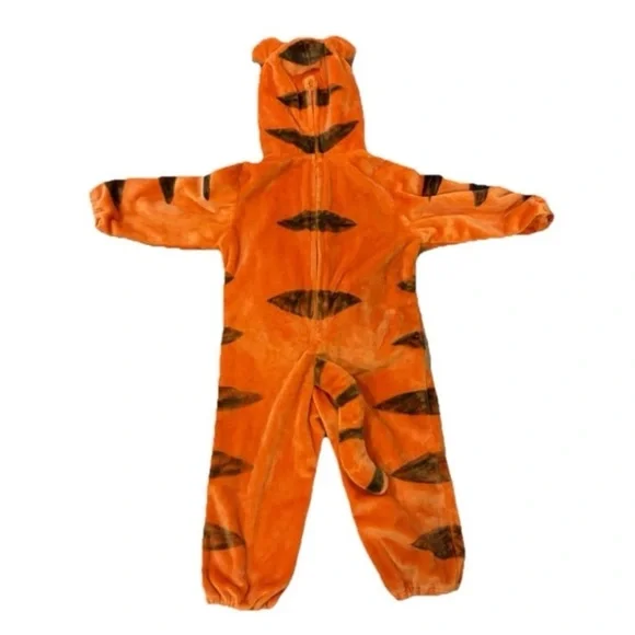 Disney Baby Tigger Costume Hooded One Piece Orange Striped Plush size 24 months - Picture 2 of 4
